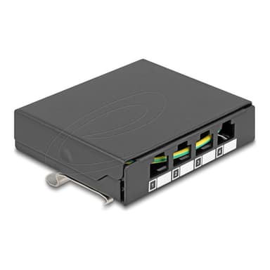 DELOCK Leergehäuse 4 Port für Keystone RJ-Module schwarz