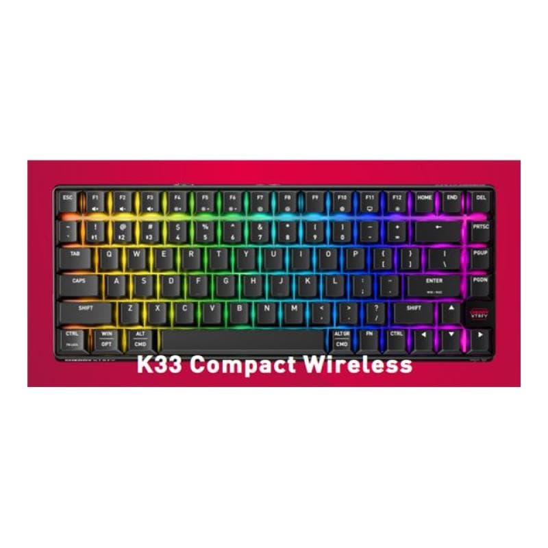 CHERRY K33 COMPACT - FS Keyboard - Wireless - QWERTY Pan-Nordic - Black