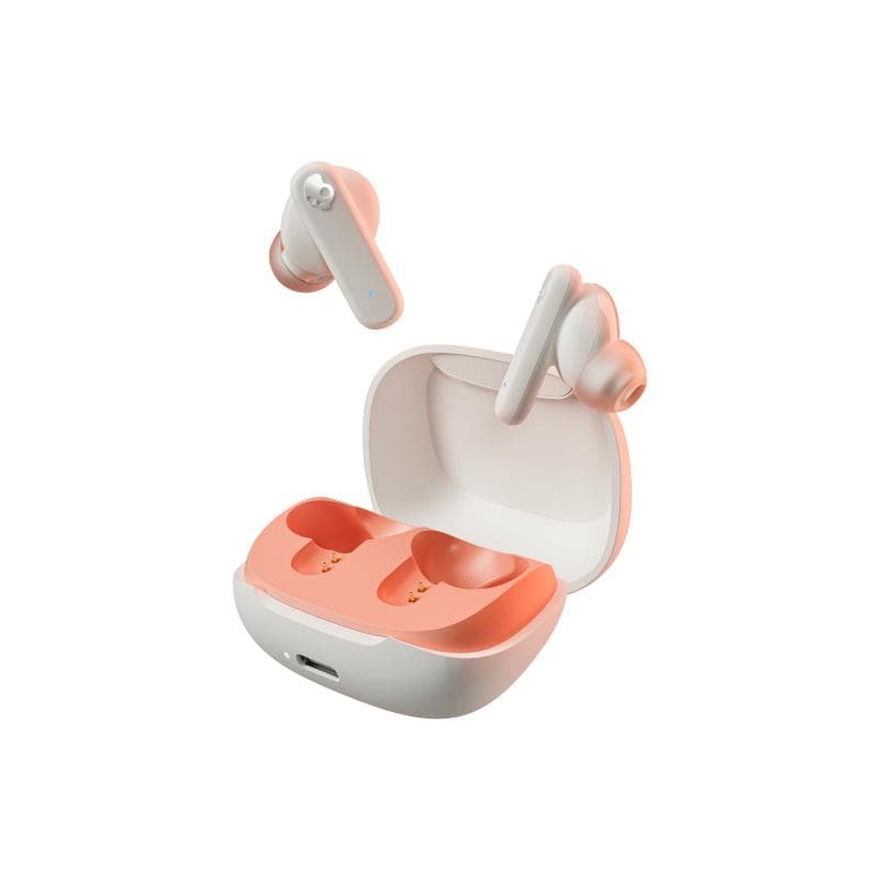 SKULLCANDY Smokin' Buds True Wireless drahtlose Kopfhörer, weiß/orange Bluetooth In-Ear