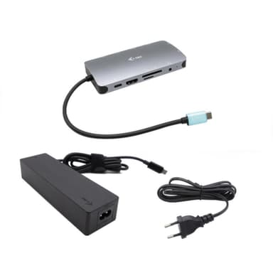 I-TEC USB-C Metal Dock 1xHDMI 1xVGA 1xSD+1xmicroSD Kartenleser 1xGLAN 1xAudio/Mic 3xUSB 3.1 1xUSB-C