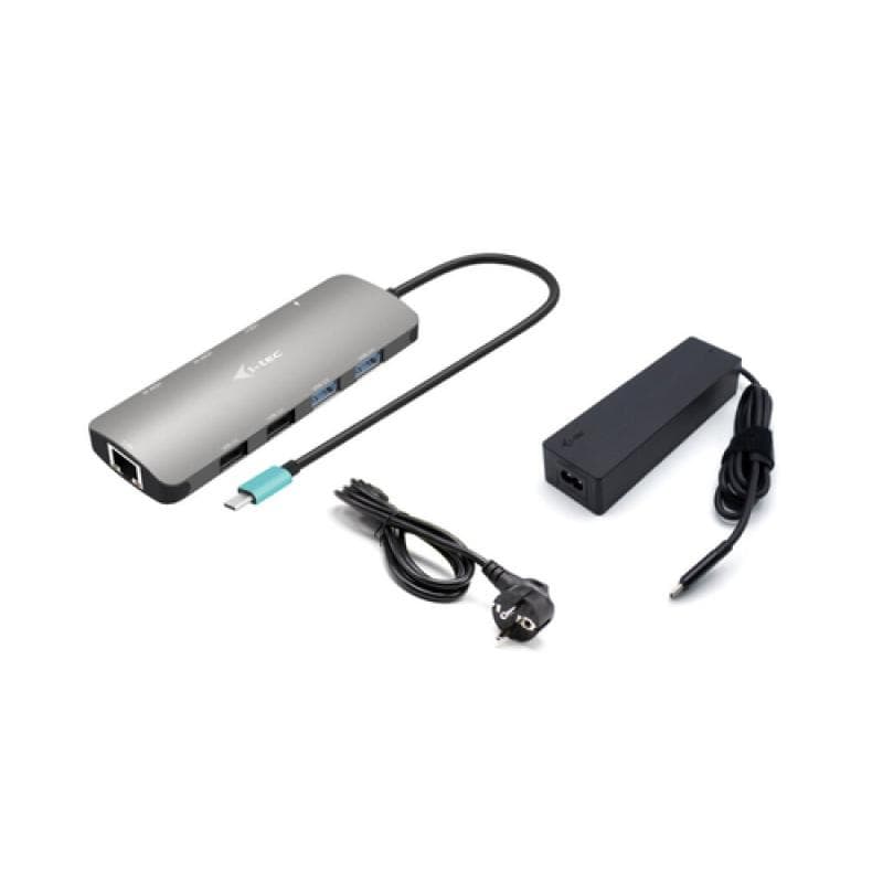 I-TEC USB-C Metal Nano Dock 2x HDMI 1x GLAN 2x USB 3.2 2x USB 2.0 1x USB-C 3.2 Gen.1 Data 1x USB-C 1