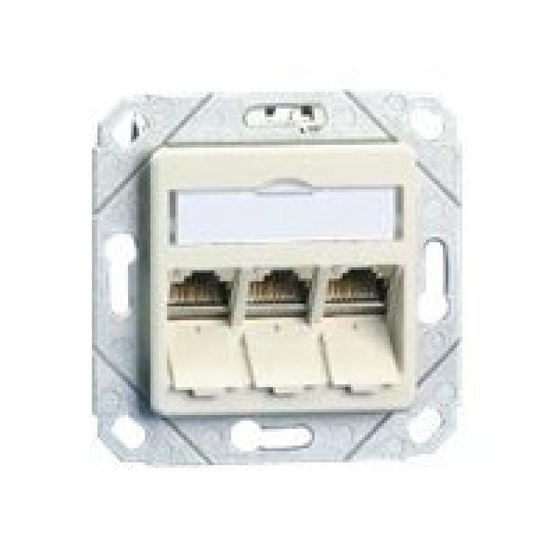 BTR Datendose C6Amodul Cat 6A 180Â° 3-fach Kanaleinbau