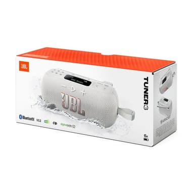 JBL Tuner 3 Bluetooth-Lautsprecher mit FM/DAB-Tuner weiß IP67 Auracast