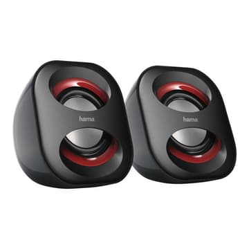 Hama Sonic Mobil 183 Notebook-Lautsprecherr schwarz / rot