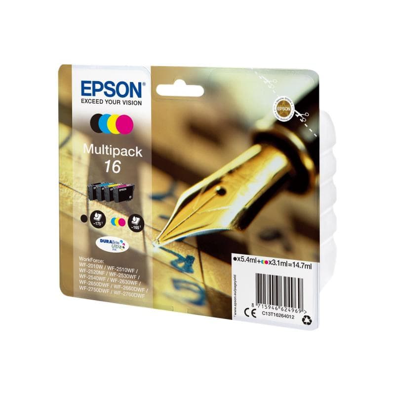 EPSON 16 Multipack 4er Pack Schwarz, Gelb, Cyan, Magenta Tintenpatrone