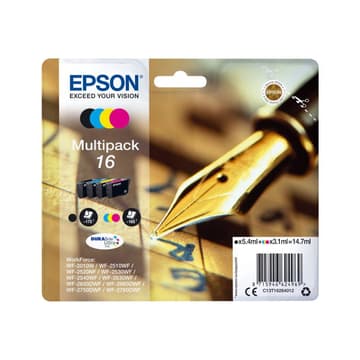 EPSON 16 Multipack 4er Pack Schwarz, Gelb, Cyan, Magenta Tintenpatrone