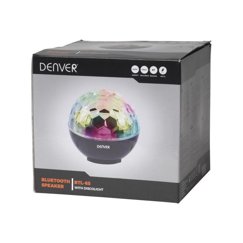 DENVER BTL-65, Bluetooth speaker, disco light, AUX