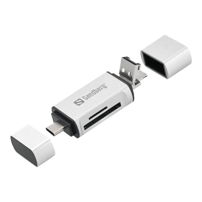 SANDBERG - Kartenleser (SD, microSD) - micro USB / USB / USB-C