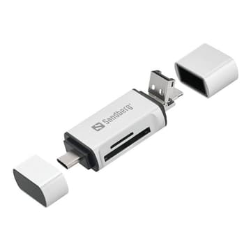 SANDBERG - Kartenleser (SD, microSD) - micro USB / USB / USB-C