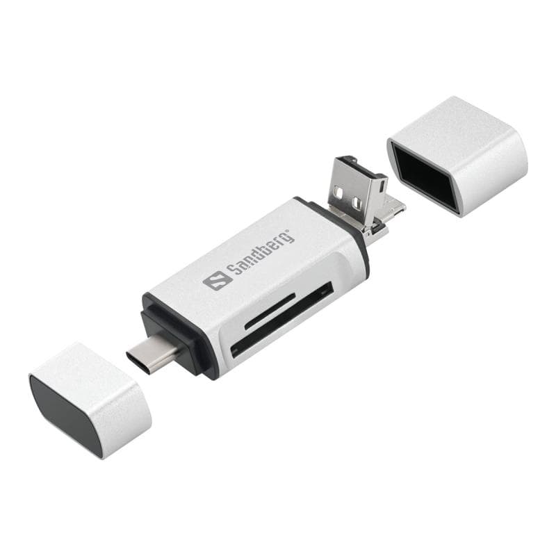 SANDBERG - Kartenleser (SD, microSD) - micro USB / USB / USB-C