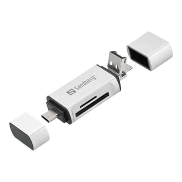 SANDBERG - Kartenleser (SD, microSD) - micro USB / USB / USB-C