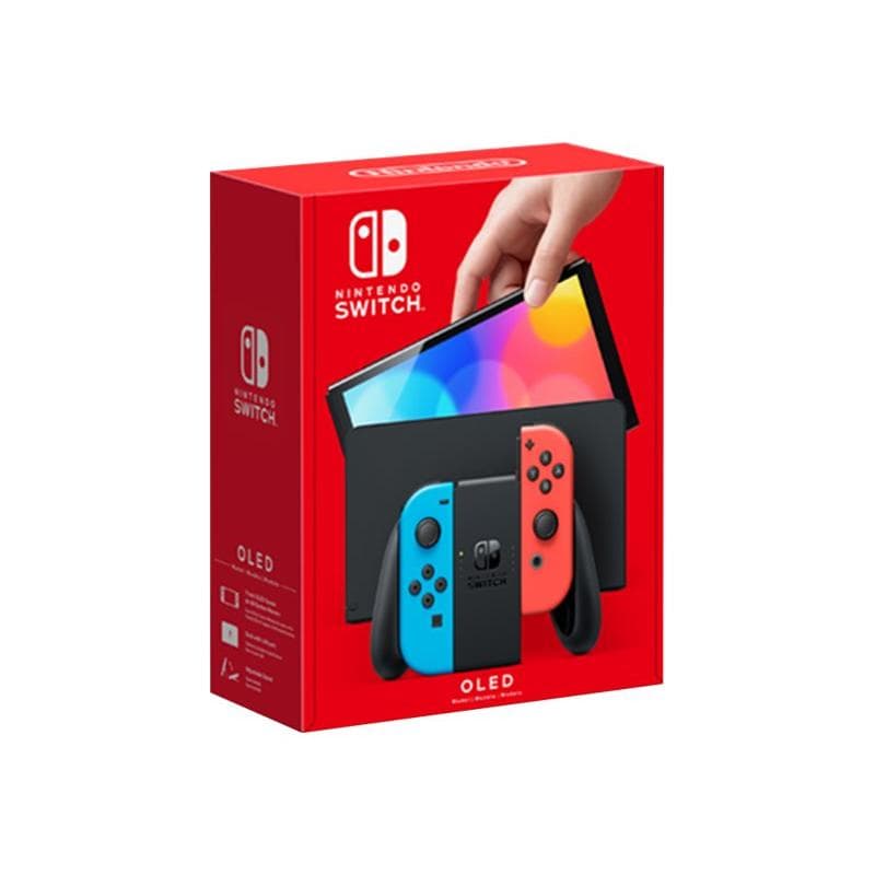 NINTENDO Switch Spielkonsole (OLED) rot/blau