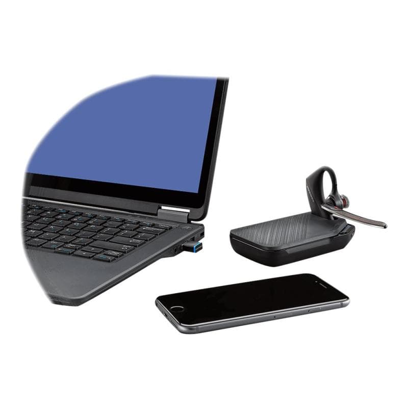 POLY Bluetooth Headset Voyager 5200 UC inkl. USB-A BT700 Stick