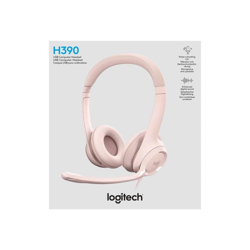 LOGITECH H390 USB Computer Headset - ROSE - EMEA-914
