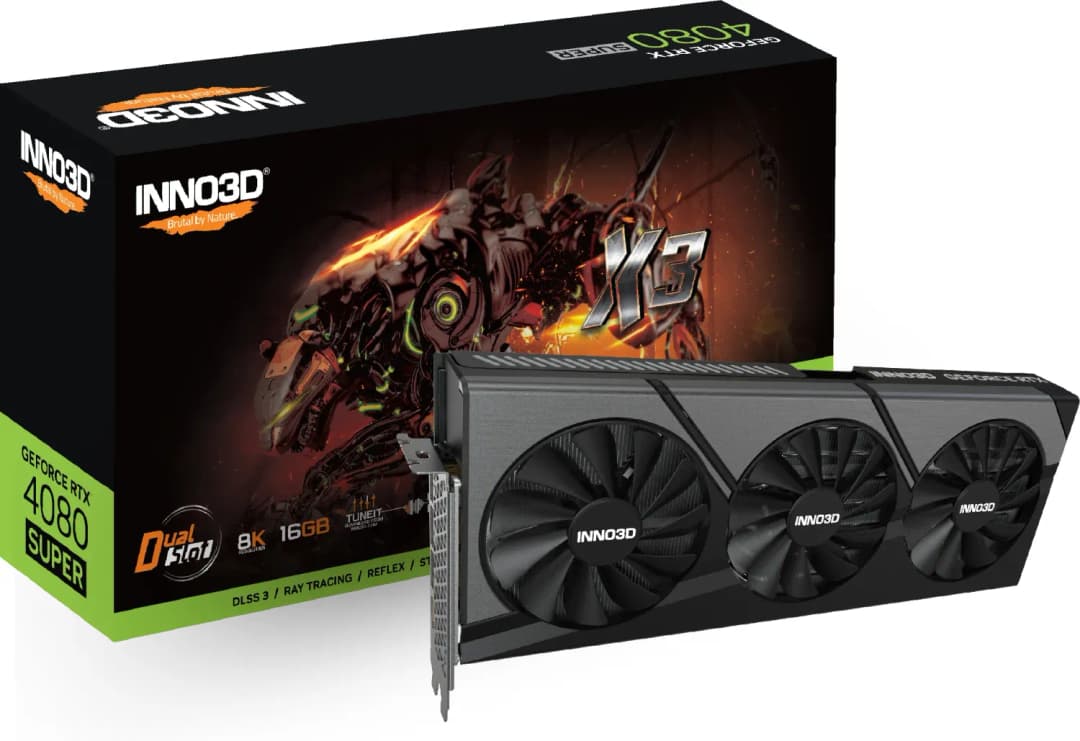 INNO3D GeForce RTX 4080 SUPER X3, 16GB GDDR6X, HDMI, 3x DP