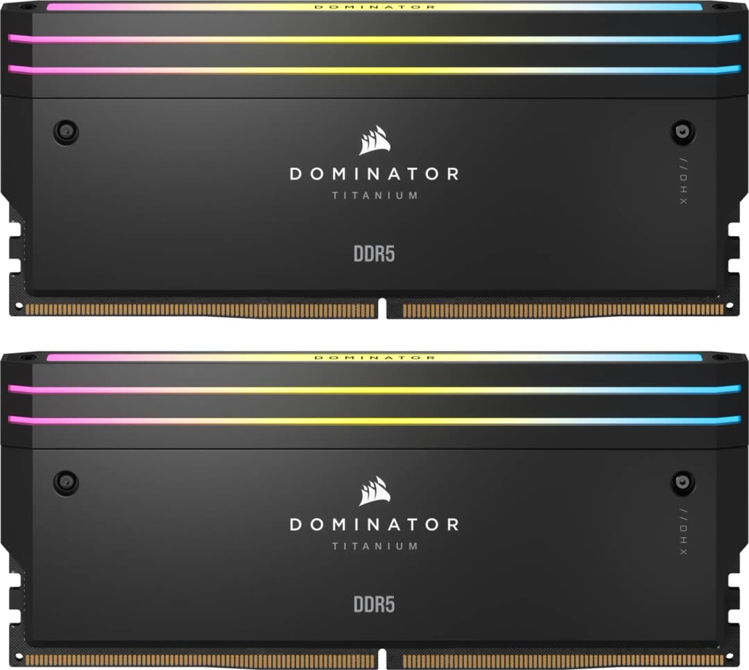 32 GB Corsair Dominator Titanium RGB schwarz Kit, DDR5-7200, CL34-44-44-96