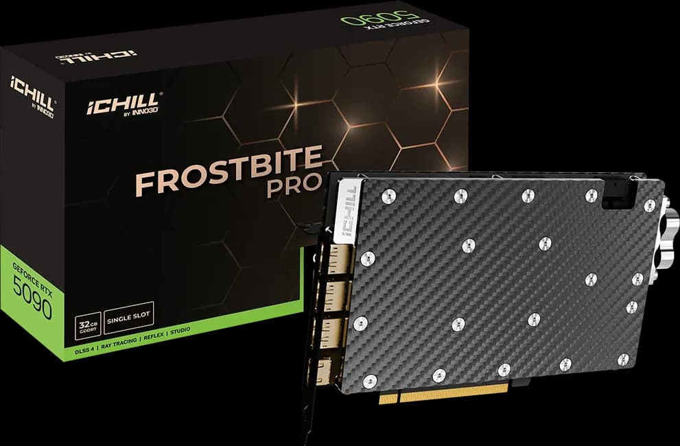 INNO3D GeForce RTX 5090 iCHILL Frostbite Pro, 32GB GDDR7, HDMI, 3x DP