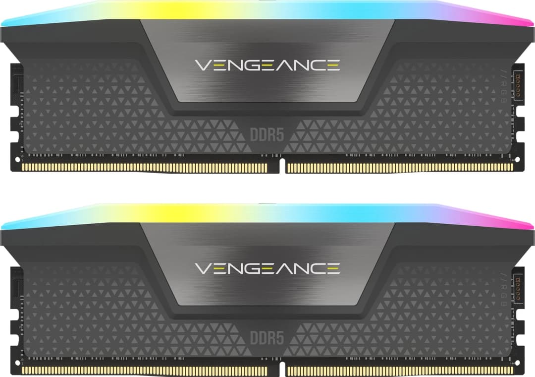 64GB Corsair Vengeance RGB grau UDIMM Kit, DDR5-5200, CL40-40-40-77