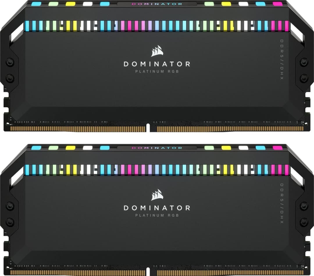 64GB Corsair Dominator Platinum RGB schwarz UDIMM Kit, DDR5-6000, CL40-40-40-77