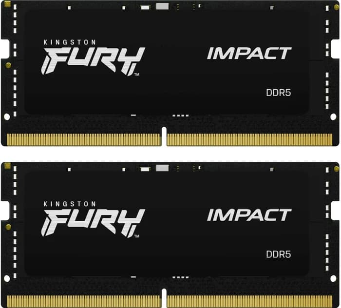 32GB Kit DDR5 6400MHz SO-DIMM RAM, Kingston FURY Impact, CL38-40-40, 1RX8