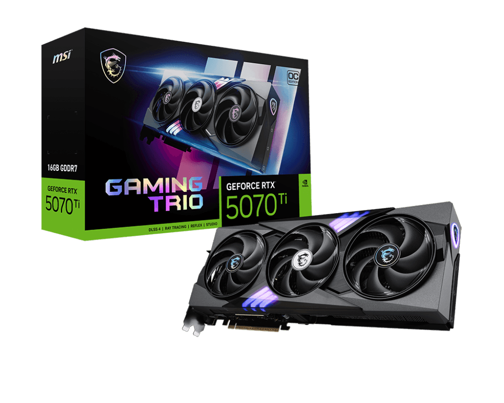 MSI GeForce RTX 5070 Ti 16G Gaming Trio OC Plus, 16GB GDDR7, HDMI, 3x DP