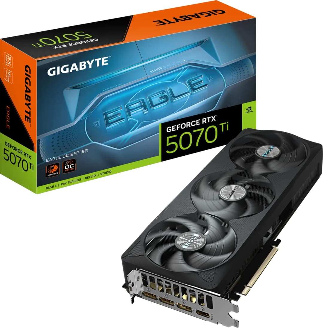 GIGABYTE GeForce RTX 5070 Ti Eagle OC SFF 16G, 16GB GDDR7, HDMI, 3x DP