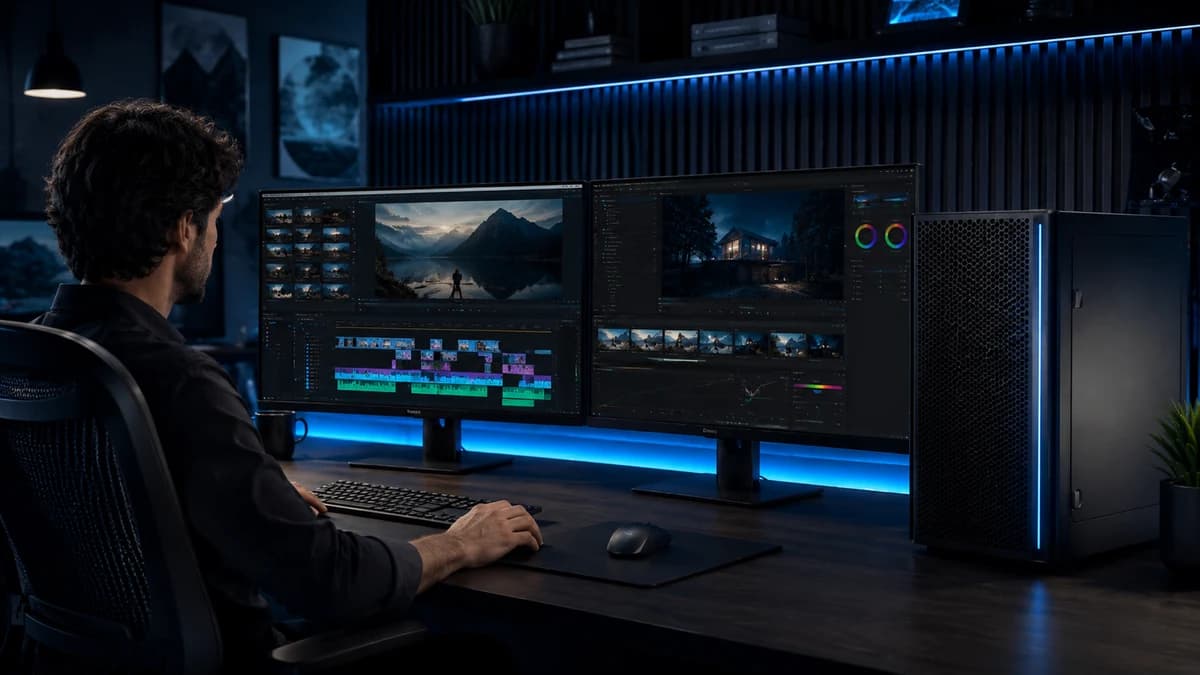 Intel Workstation für Videoschnitt Premiere Pro DaVinci Resolve und 4K Editing Intel Workstation für Videoschnitt Premiere Pro DaVinci Resolve und 4K Editing