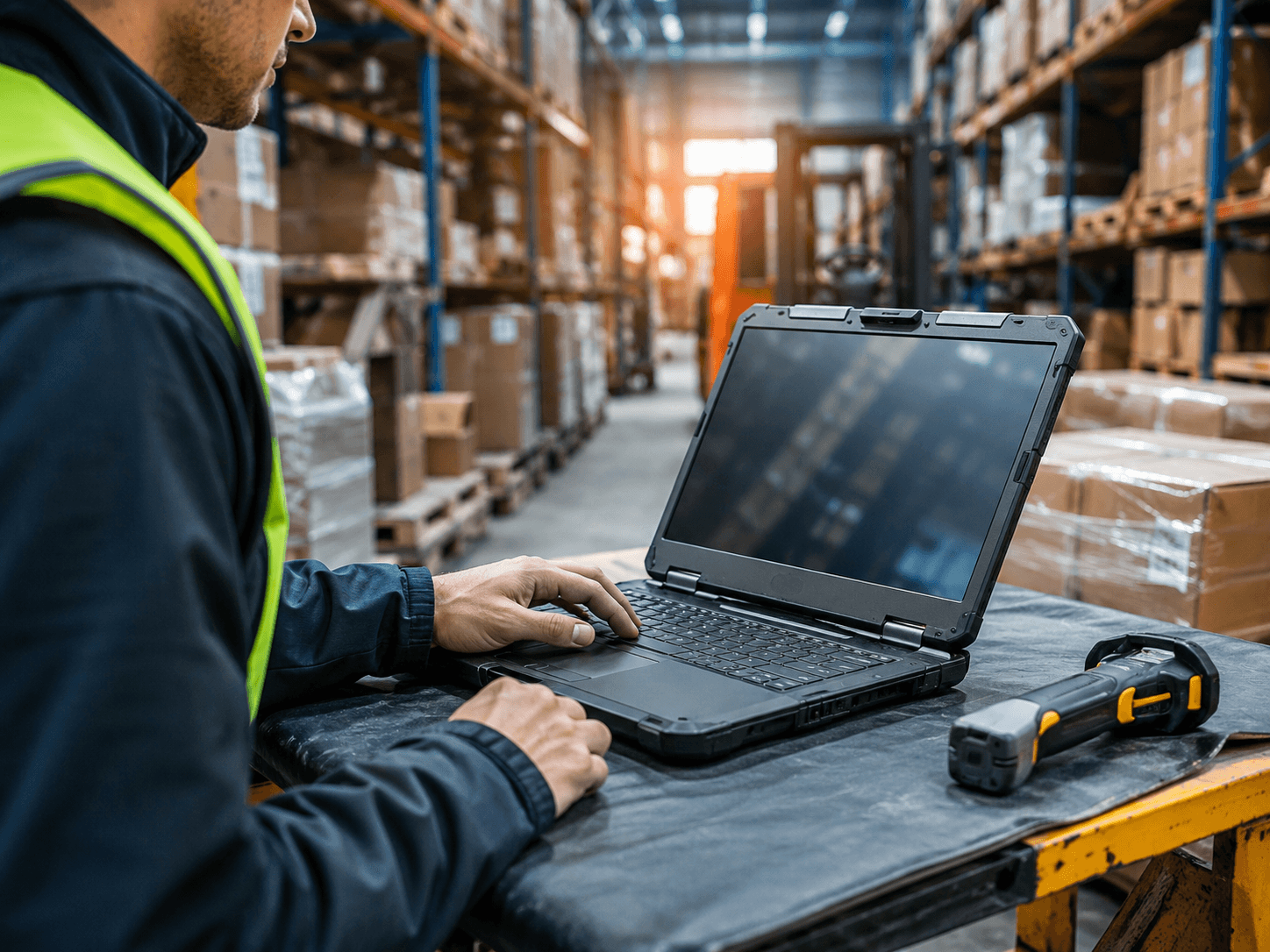 Outdoor Laptop mit Touchscreen für mobile Datenerfassung Outdoor Laptop mit Touchscreen für mobile Datenerfassung