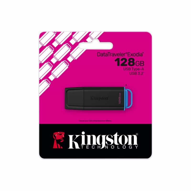 KINGSTON Portable USB 3.2 Gen 1 DataTraveler Exodia Black/Blue 128GB KINGSTON Portable USB 3.2 Gen 1 DataTraveler Exodia Black/Blue 128GB