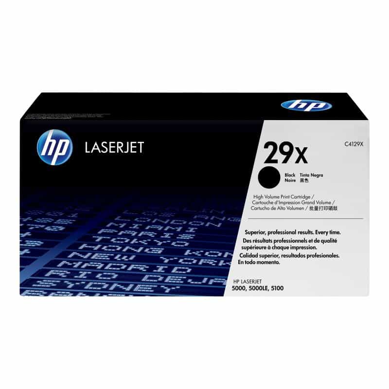 HP 29X Schwarz LaserJet Tonerpatrone (C4129X) HP 29X Schwarz LaserJet Tonerpatrone (C4129X)