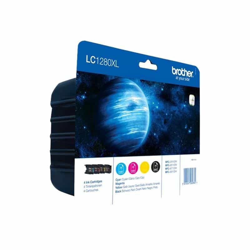 BROTHER LC1280XL Value Pack 4er Pack Schwarz, Gelb, Cyan, Magenta Tintenpatrone BROTHER LC1280XL Value Pack 4er Pack Schwarz, Gelb, Cyan, Magenta Tintenpatrone