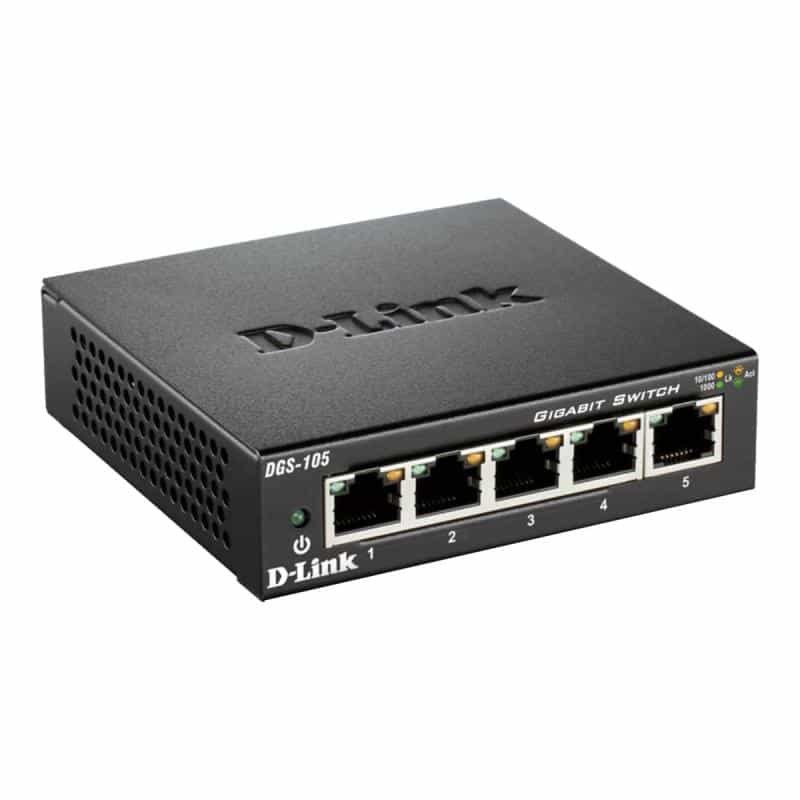 D-Link Gigabit Switch DGS-105, 5 Port, Desktop D-Link Gigabit Switch DGS-105, 5 Port, Desktop