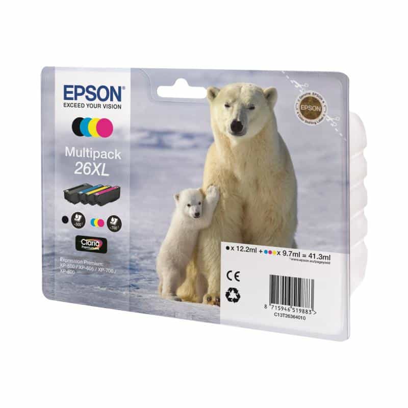 EPSON 26XL Multipack 4er Pack XL Schwarz, Gelb, Cyan, Magenta Tintenpatrone EPSON 26XL Multipack 4er Pack XL Schwarz, Gelb, Cyan, Magenta Tintenpatrone