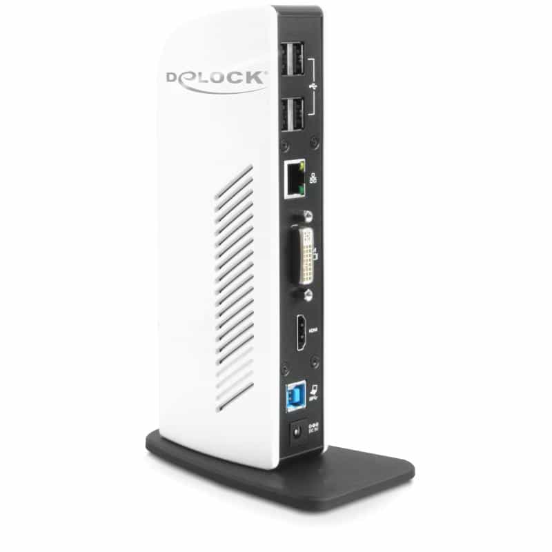 DeLOCK Portreplikator USB3.0 mit GLAN + HDMI + DVI DeLOCK Portreplikator USB3.0 mit GLAN + HDMI + DVI