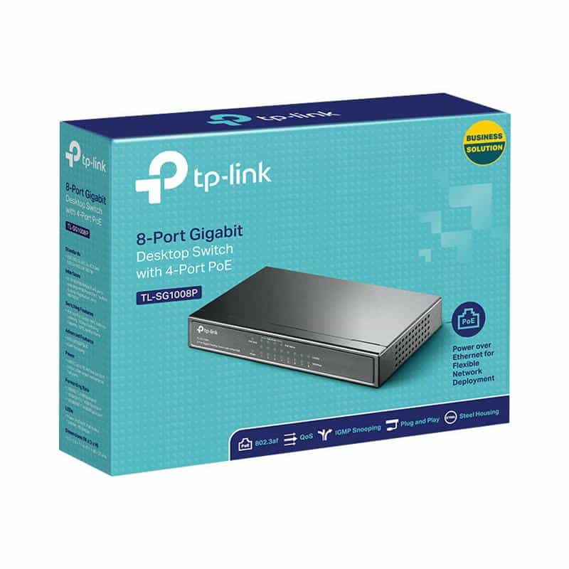 TP-LINK 8-Port Gigabit Desktop Switch with 4-Port PoE 55 W PoE Power, Desktop Steel Case TP-LINK 8-Port Gigabit Desktop Switch with 4-Port PoE 55 W PoE Power, Desktop Steel Case