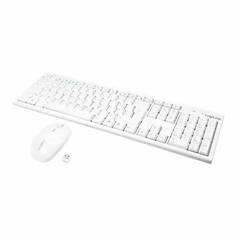 LOGILINK Tastatur LOGILINK Wireless 2,4GHz mit Maus white LOGILINK Tastatur LOGILINK Wireless 2,4GHz mit Maus white