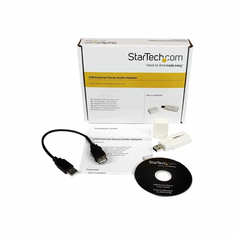 STARTECH.COM USB Audio Adapter - USB auf Soundkarte in weiss - Soundcard mit USB (Stecker) STARTECH.COM USB Audio Adapter - USB auf Soundkarte in weiss - Soundcard mit USB (Stecker)