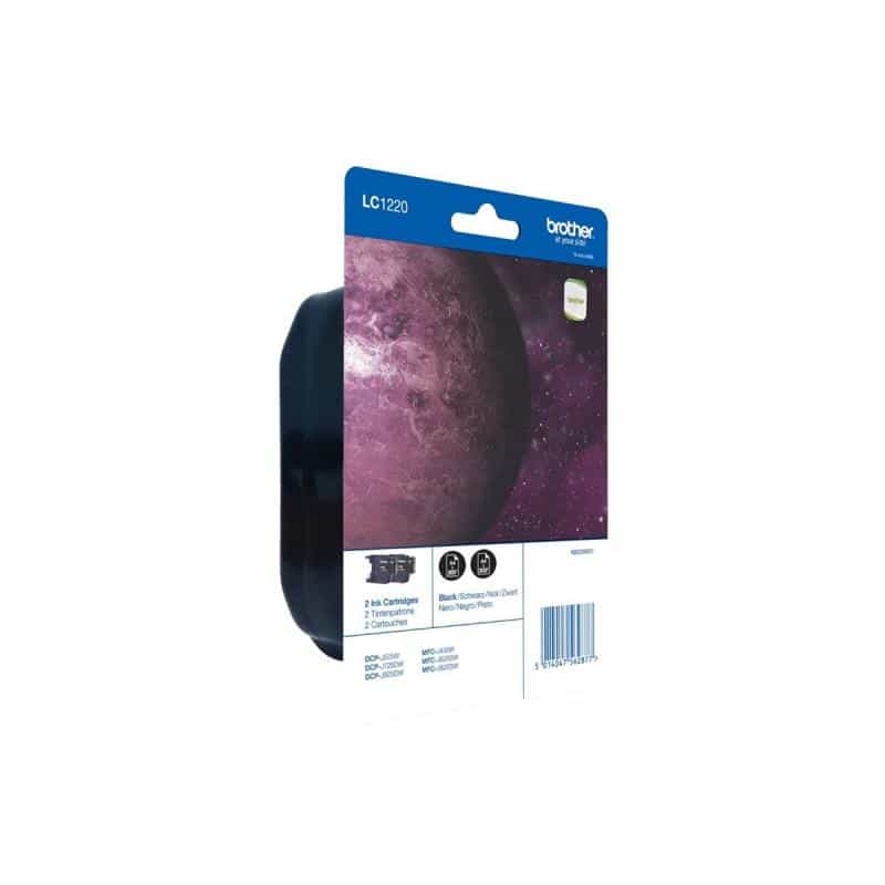 BROTHER LC1220BKBP2 2er Pack Schwarz Tintenpatrone BROTHER LC1220BKBP2 2er Pack Schwarz Tintenpatrone