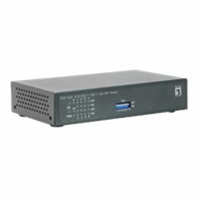 LEVEL ONE 8 FE PoE + 1 GE + 1 GE SFP Switch,120W LEVEL ONE 8 FE PoE + 1 GE + 1 GE SFP Switch,120W