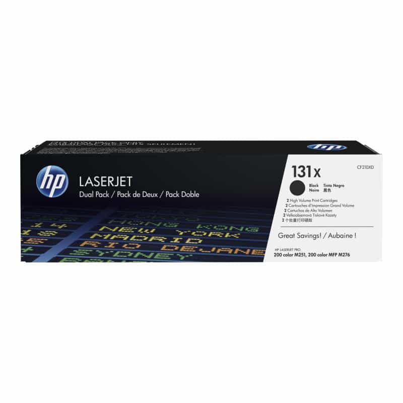 HP 131x 2er Pack Schwarz LaserJet Tonerpatrone (CF210XD) HP 131x 2er Pack Schwarz LaserJet Tonerpatrone (CF210XD)