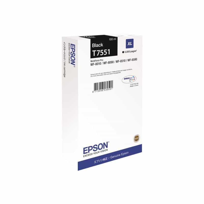 EPSON T7551 Größe XL Schwarz Tintenpatrone EPSON T7551 Größe XL Schwarz Tintenpatrone