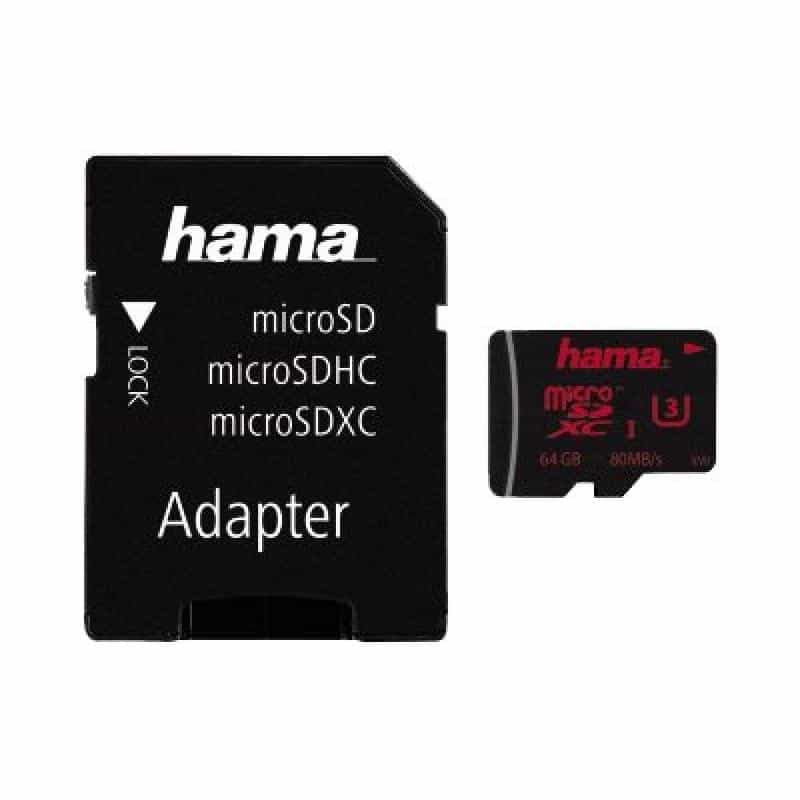 Hama microSDXC UHS Speed Class 3 64GB inkl. Adapter/Mobile Hama microSDXC UHS Speed Class 3 64GB inkl. Adapter/Mobile