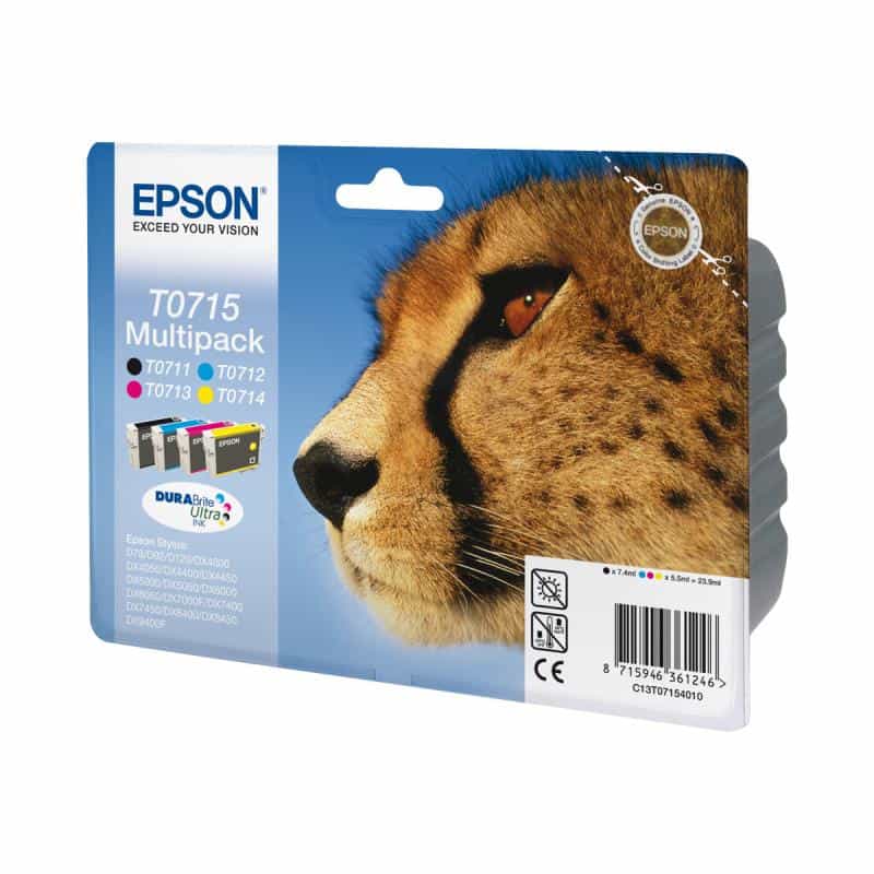 EPSON Multipack T0715 4er Pack Schwarz, Gelb, Cyan, Magenta Tintenpatrone EPSON Multipack T0715 4er Pack Schwarz, Gelb, Cyan, Magenta Tintenpatrone