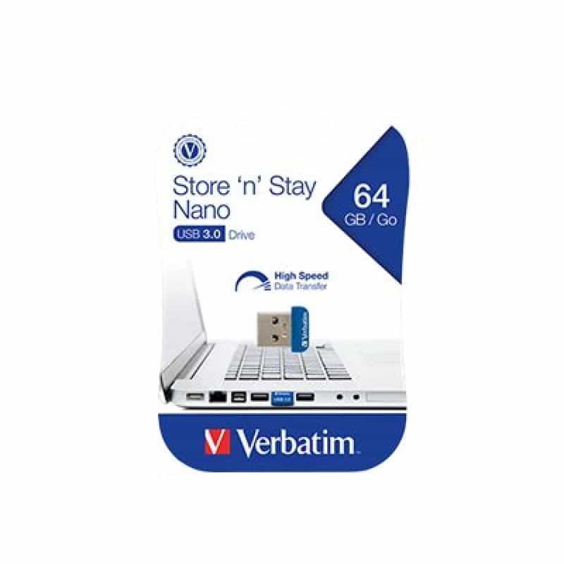 VERBATIM USB-Stick 64GB Verbatim Nano USB Drive 3.0 Store n Stay VERBATIM USB-Stick 64GB Verbatim Nano USB Drive 3.0 Store n Stay
