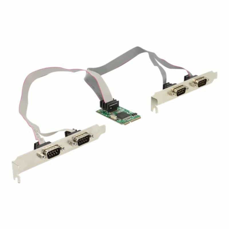DELOCK Mini PCI Expr Card Delock 4x D-Sub9 Slotblech DELOCK Mini PCI Expr Card Delock 4x D-Sub9 Slotblech