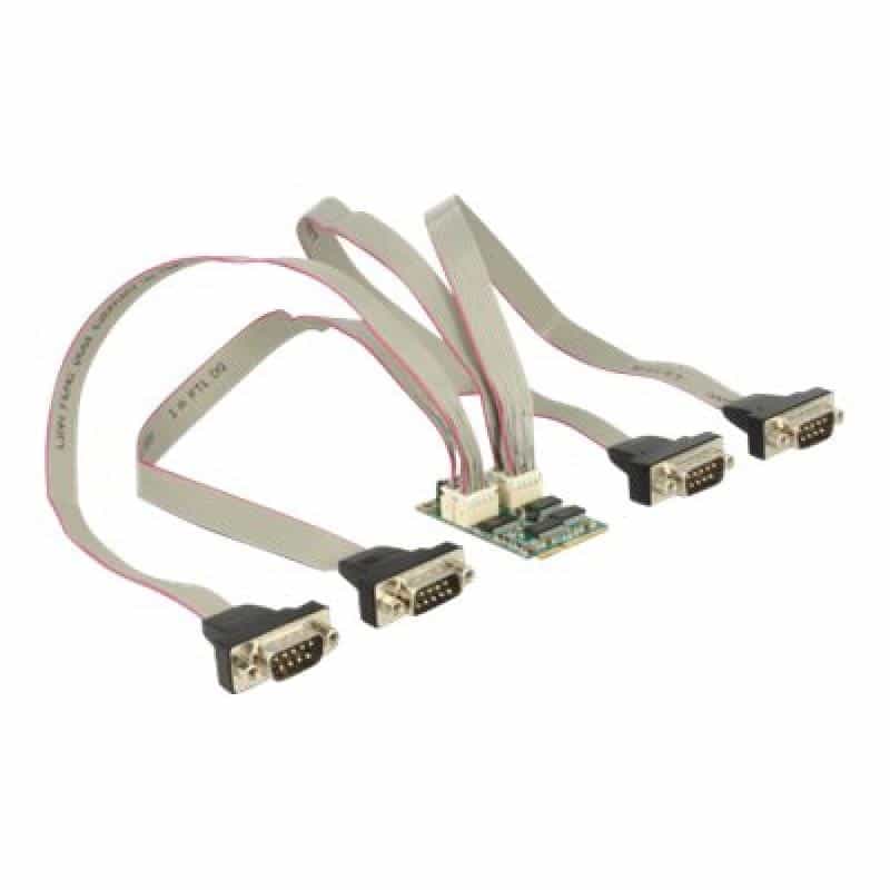 DELOCK Mini PCI Expr Card Delock 4x D-Sub9 Slotblech DELOCK Mini PCI Expr Card Delock 4x D-Sub9 Slotblech
