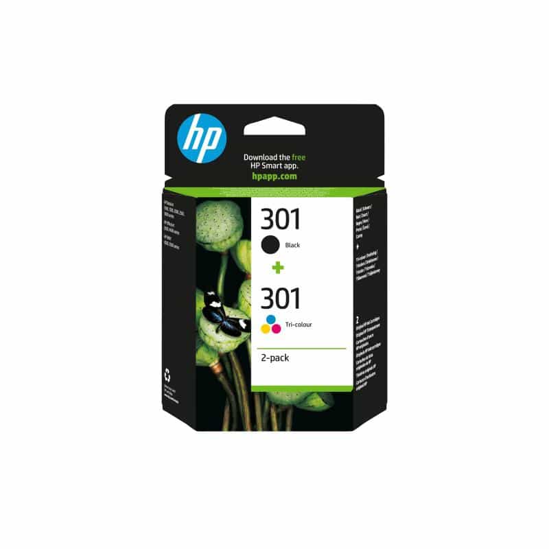 HP 301 2er Pack Schwarz, Farbe (Cyan, Magenta, Gelb) Tintenpatrone HP 301 2er Pack Schwarz, Farbe (Cyan, Magenta, Gelb) Tintenpatrone