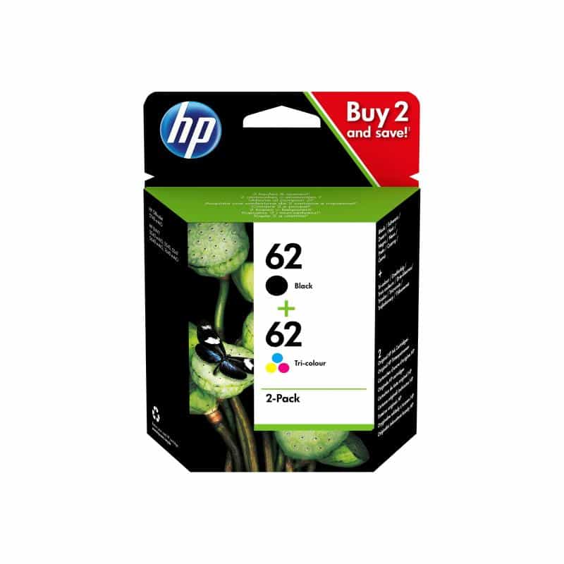 HP 62 Twin Pack 2er Pack Schwarz, Tricolor Tintenpatrone HP 62 Twin Pack 2er Pack Schwarz, Tricolor Tintenpatrone
