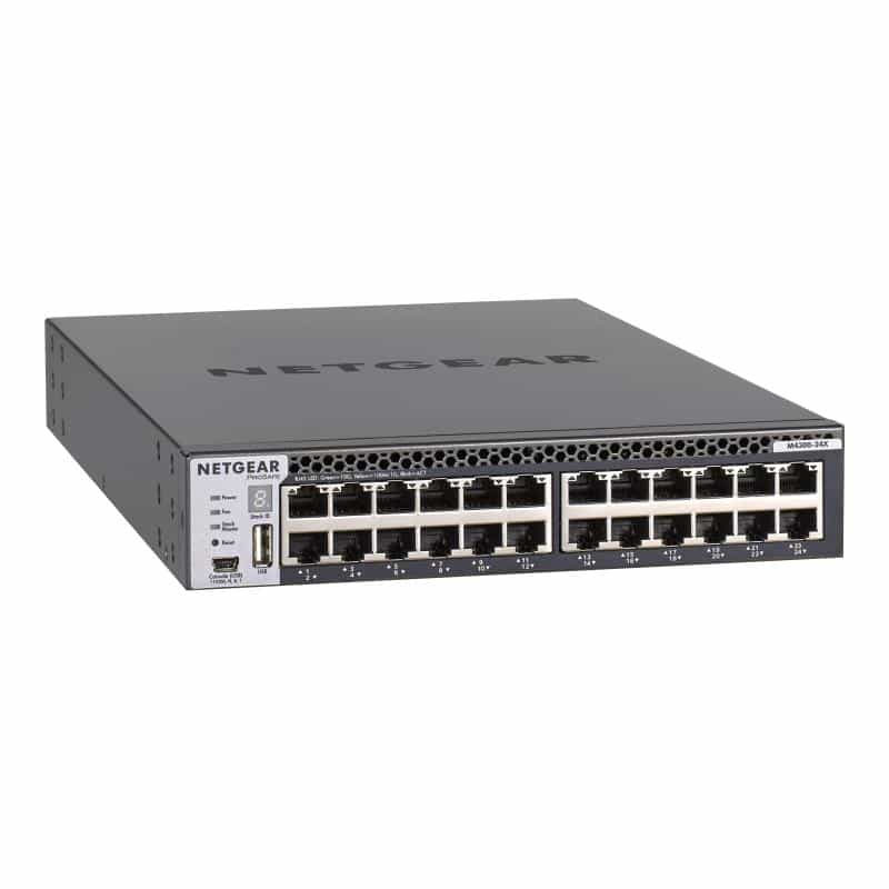 NETGEAR Switch / M4300-24X 24x10G 24x10GBASE-T 4 NETGEAR Switch / M4300-24X 24x10G 24x10GBASE-T 4