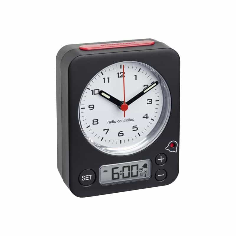 TFA-DOSTMANN Funk Wecker TFA 60.1511.01 Schwarz Fluoreszierend Zeiger TFA-DOSTMANN Funk Wecker TFA 60.1511.01 Schwarz Fluoreszierend Zeiger